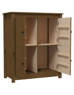 Credenza Miele 83x41,5x100 cm in Legno Massello di Pino