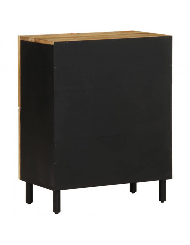 Credenza 60x33,5x75 cm in Legno Massello di Mango Grezzo
