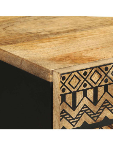 Credenza 60x33,5x75 cm in Legno Massello di Mango Grezzo