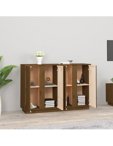 Credenza Miele 120x35x80 cm in Legno Massello di Pino