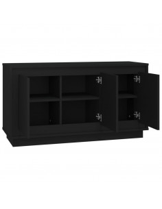 Credenza Nera 102x35x55 cm in Legno Multistrato