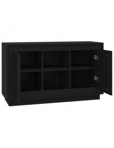 Credenza Nera 102x35x60 cm in Legno Multistrato