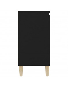 Credenza Nera 103,5x35x70 cm in Legno Multistrato