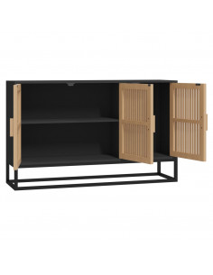 Credenza Nera 105x30x65 cm in Legno Multistrato