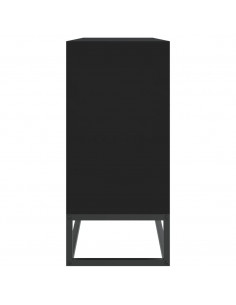 Credenza Nera 105x30x65 cm in Legno Multistrato