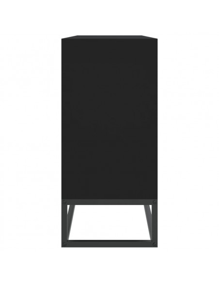 Credenza Nera 105x30x65 cm in Legno Multistrato