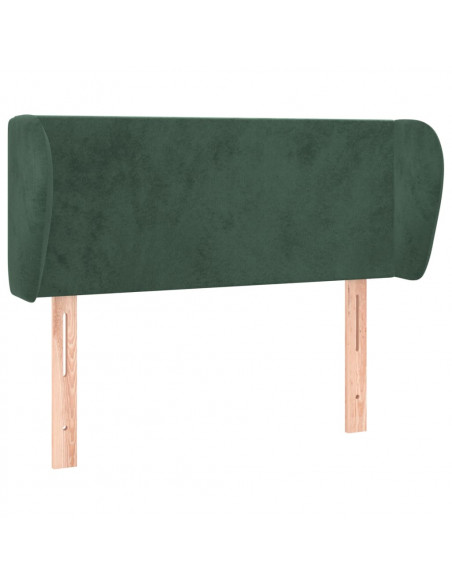 Testiera ad Orecchio Verde Scuro 103x23x78/88 cm in Velluto