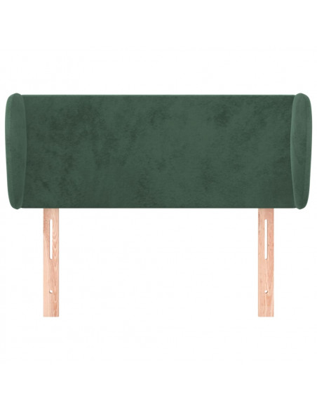 Testiera ad Orecchio Verde Scuro 103x23x78/88 cm in Velluto