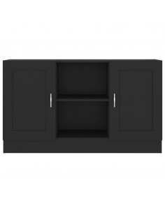 Credenza Nera 120x30,5x70 cm in Legno Multistrato