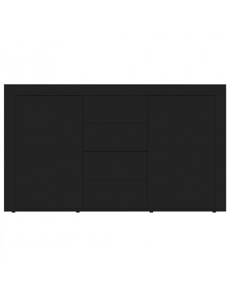 Credenza Nera 120x36x69 cm in Legno Multistrato