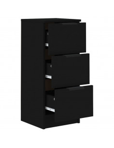 Credenza Nera 30x30x70 cm in Legno Multistrato