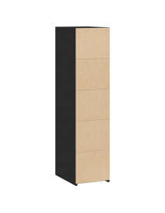 Credenza Nera 30x41x124 cm in Legno Multistrato