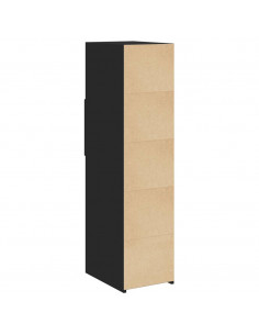 Credenza Nera 30x42,5x124 cm in Legno Multistrato
