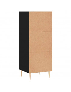 Credenza Nera 34,5x32,5x90 cm in Legno Multistrato