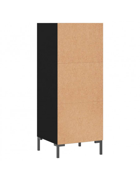 Credenza Nera 34,5x32,5x90 cm in Legno Multistrato