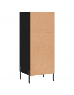 Credenza Nera 34,5x32,5x90 cm in Legno Multistrato