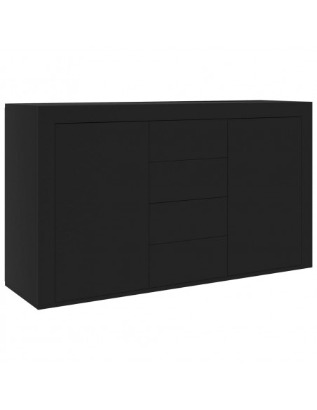 Credenza Nera 120x36x69 cm in Legno Multistrato