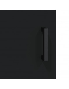 Credenza Nera 34,5x34x180 cm in Legno Multistrato