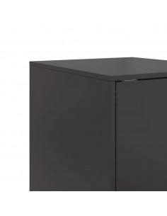 Credenza Nera 34,5x39x107 cm in Acciaio