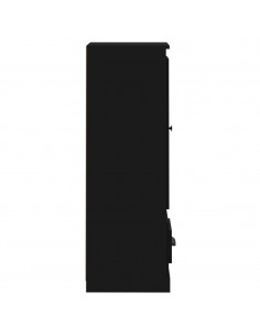 Credenza Nera 36x35,5x103,5 cm in Legno Multistrato