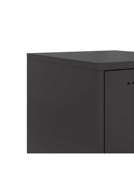 Credenza Nera 36x39x107 cm in Acciaio