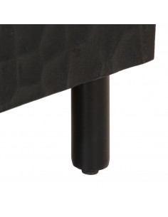Credenza Nera 40x33x75 cm in Legno Massello di Mango