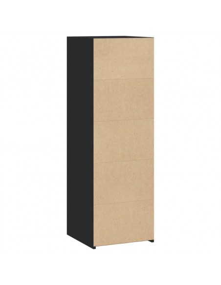 Credenza Nera 40x41x124 cm in Legno Multistrato