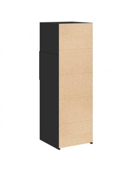 Credenza Nera 40x42,5x124 cm in Legno Multistrato