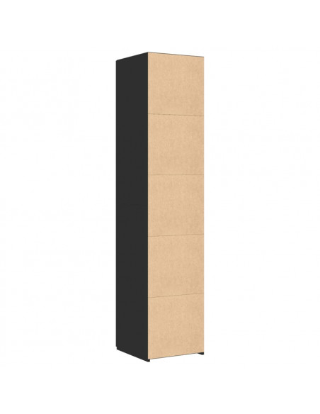Credenza Nera 40x42,5x185 cm in Legno Multistrato