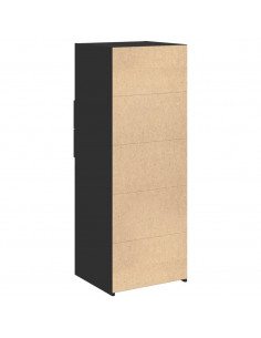 Credenza Nera 45x42,5x124 cm in Legno Multistrato