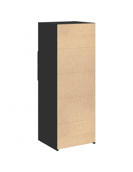 Credenza Nera 45x42,5x124 cm in Legno Multistrato