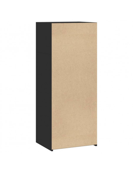 Credenza Nera 50x41x124 cm in Legno Multistrato