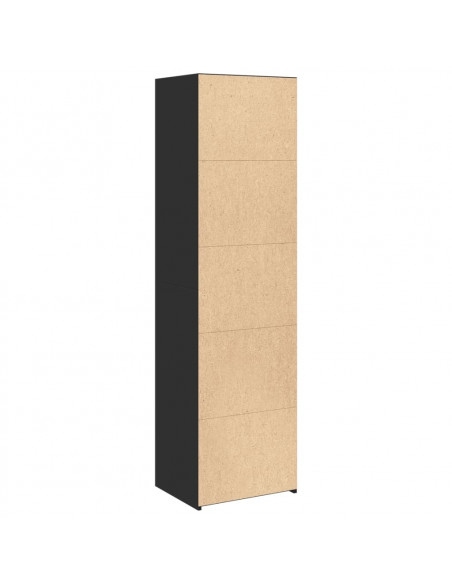 Credenza Nera 50x41x185 cm in Legno Multistrato