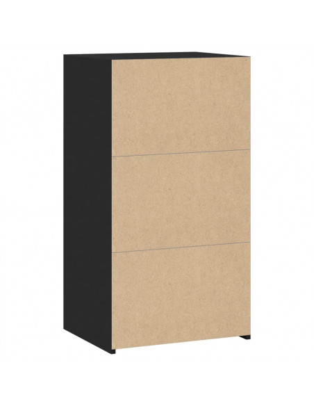 Credenza Nera 50x41x93 cm in Legno Multistrato