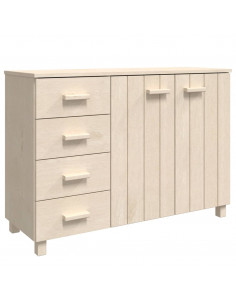Credenza HAMAR Miele 113x40x80 cm in Legno Massello di Pino 2
