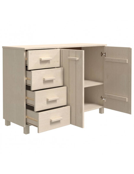 Credenza HAMAR Miele 113x40x80 cm in Legno Massello di Pino