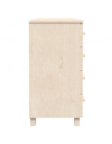 Credenza HAMAR Miele 113x40x80 cm in Legno Massello di Pino