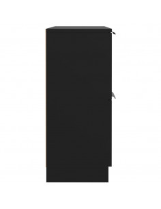 Credenza Nera 60x30x70 cm in Legno Multistrato