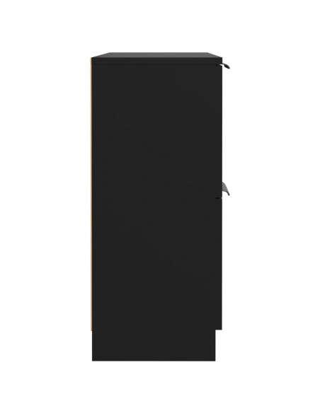 Credenza Nera 60x30x70 cm in Legno Multistrato