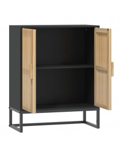Credenza Nera 60x30x75 cm in Legno Multistrato