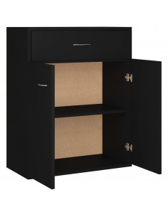 Credenza Nera 60x30x75 cm in Legno Multistrato