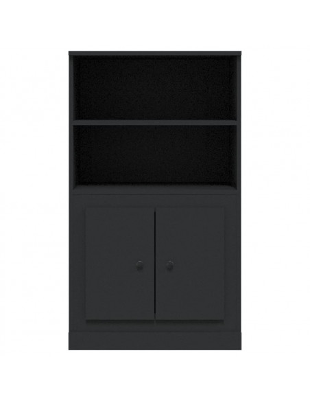 Credenza Nera 60x35,5x103,5 cm in Legno Multistrato