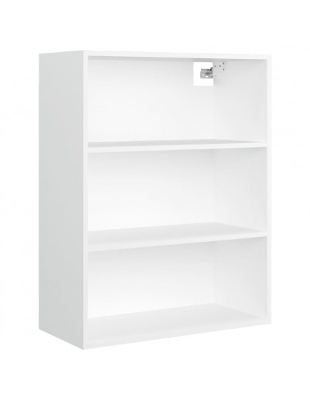 Armadietto Pensile a Parete Bianco 69,5x32,5x90 cm