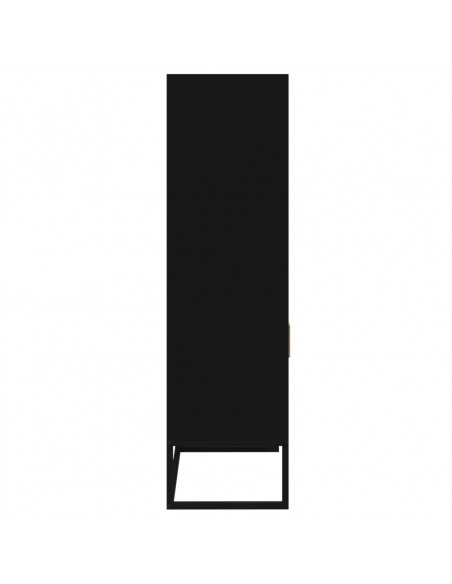 Credenza Nera 60x35x125 cm in Legno Multistrato