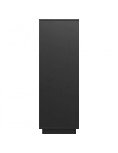 Credenza Nera 60x40x116,5 cm in Legno Massello di Pino
