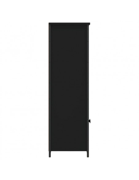 Credenza Nera 62x32x103,5 cm in Legno Multistrato