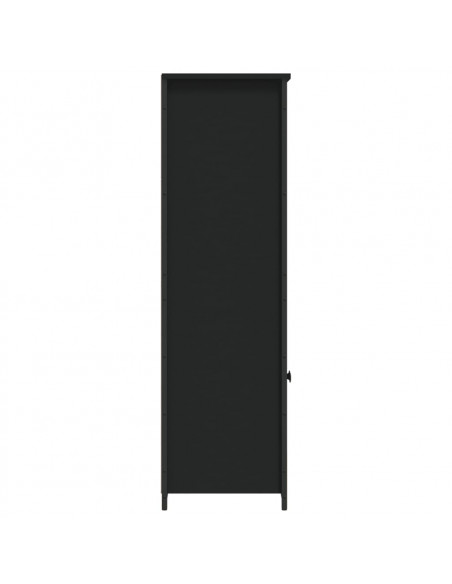 Credenza Nera 62x36x121,5 cm in Legno Multistrato