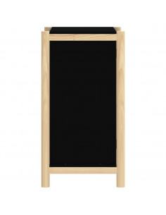 Credenza Nera 62x38x70 cm in Legno Multistrato