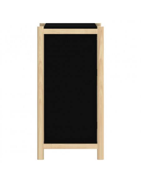 Credenza Nera 62x38x75 cm in Legno Multistrato