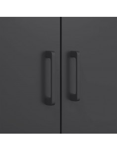 Credenza Nera 68x39x113 cm in Acciaio